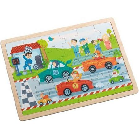 Haba - Houten puzzel - Snelle sportwagens