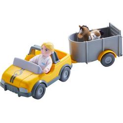 Haba - Little friends - Dierenartsauto met aanhangwagen