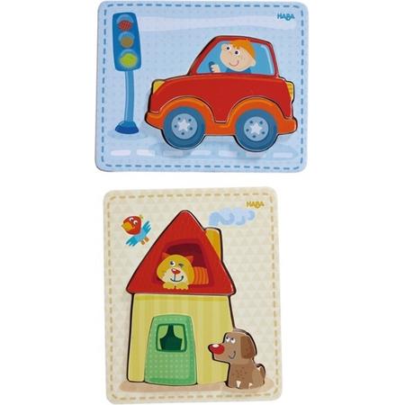 Haba - Puzzel - Huis & auto - Hout