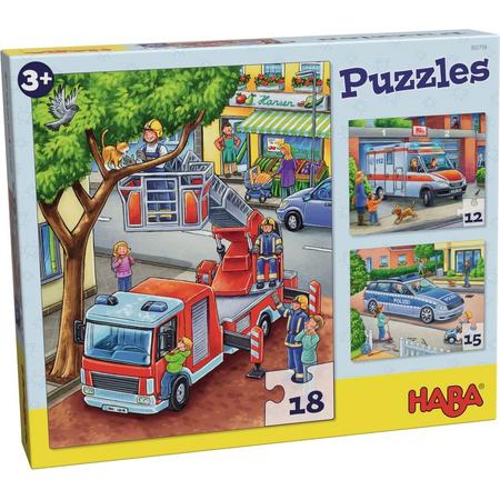Haba - Puzzel - Politie, brandweer, hulpverlening - 12/15/18st.