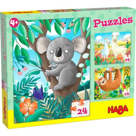 Haba Kinderpuzzels Koala, Luiaard & Co Karton 3-delig