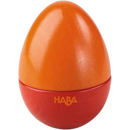 Haba Muziek-ei Hout 6,5 Cm Oranje/rood