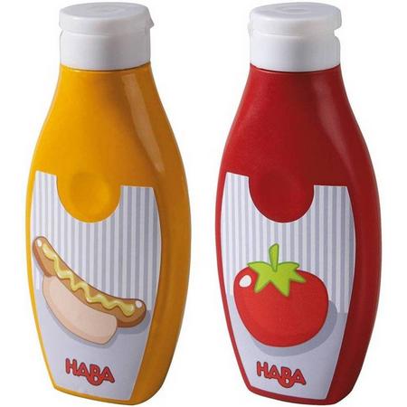 Haba fles ketchup of mosterd