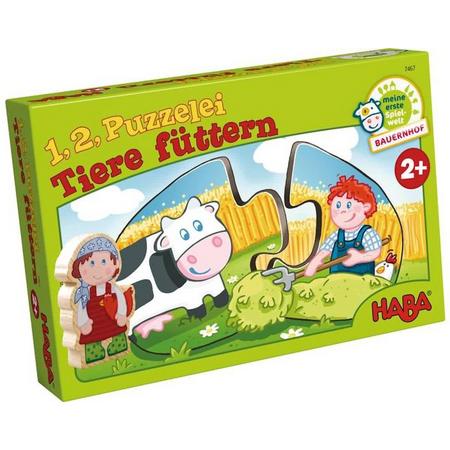 Puzzel - 1, 2 puzzel mee   Dieren voederen