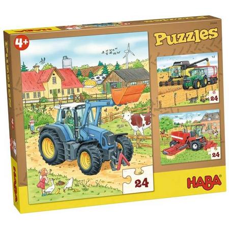 Puzzles Traktor & Co. 3 Motive je 24 Teile