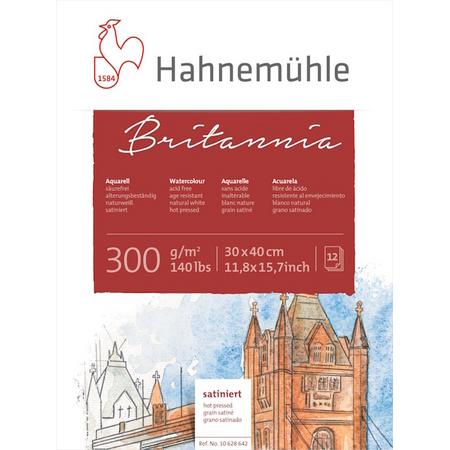 Hahnemuhle Aquarelblok Britannia 300 gram Hot Pressed 30 x 40 cm