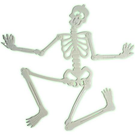 Halloween Decoratie Glow in the Dark Skelet 91 cm (griezel versiering)