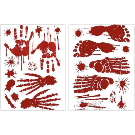 Halloween decoratie bloederige stickers x 25 stuks