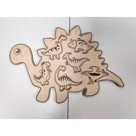 Dino houten puzzel - Sint cadeau - Kerst cadeau