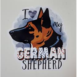 I Love My German Shepherd - Duitse Herder sticker