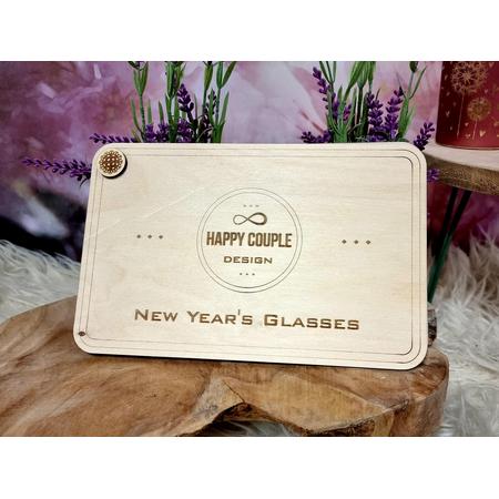 NEW YEAR`S GLASSES - NIEUWJAARS BRIL - FEESTBRIL - HOUT