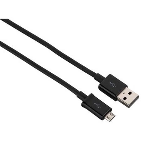 Hama 0.9m USB2.0-A/micro USB2.0-B 0.9m USB A Micro-USB B Mannelijk Mannelijk Zwart USB-kabel