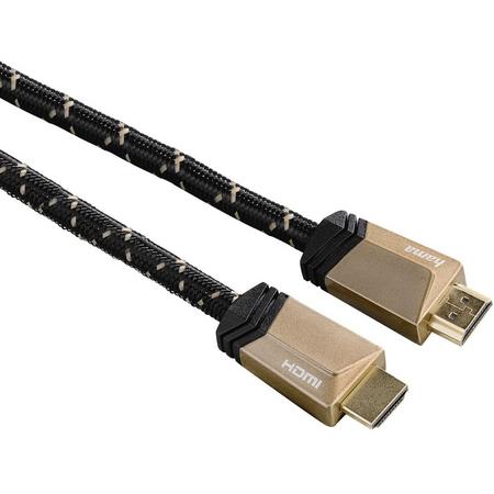 Hama 00122200 HDMI kabel 2 m HDMI Type A (Standaard) Zwart, Goud
