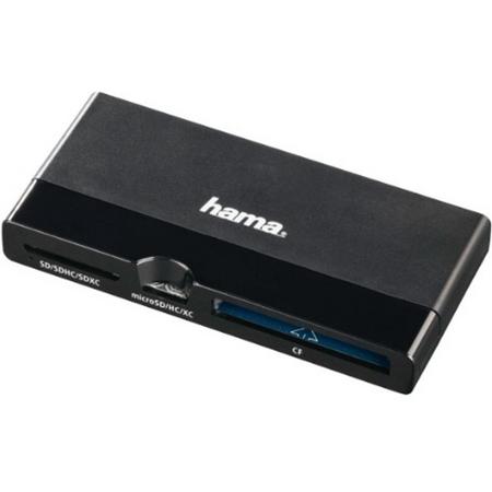 Hama 00124185 USB 3.0 Zwart geheugenkaartlezer