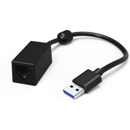 Hama 00177103 kabeladapter/verloopstukje USB A RJ-45 Zwart