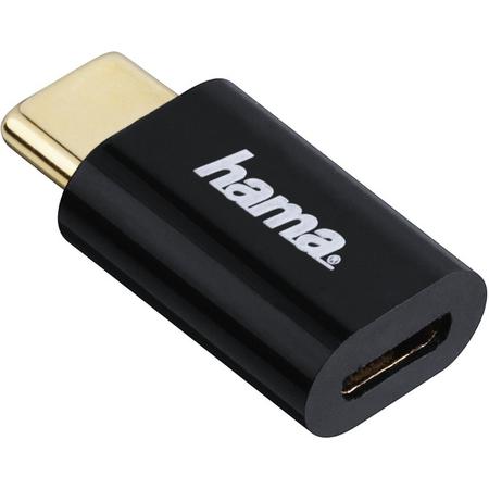 Hama 00178399 kabeladapter/verloopstukje Micro USB USB-C Zwart