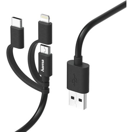 Hama 00183225 USB-kabel 1,8 m USB C Micro-USB A Mannelijk Zwart