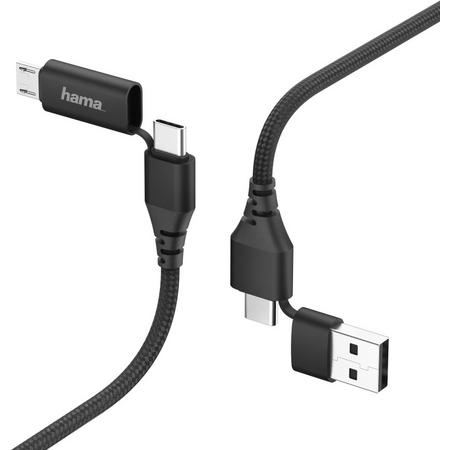 Hama 00183296 USB-kabel 1,5 m 2.0 USB C Zwart