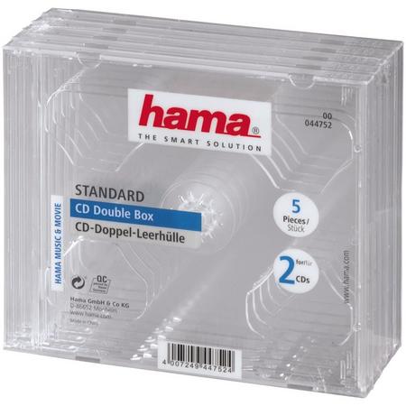 Hama 044752 Cd Dubbel-Box - 5 stuks