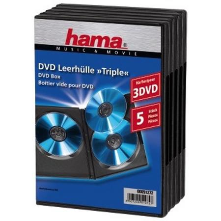 Hama 04751272 DVD 3 Box - 5 stuks / Zwart