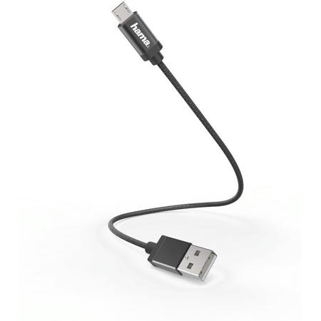 Hama 178279 USB-kabel 0,2 m Micro-USB A USB A Zwart