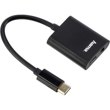 Hama 2in1-USB-C-audio- en oplaadadapter, adapter voor 3,5-mm-audio-jack