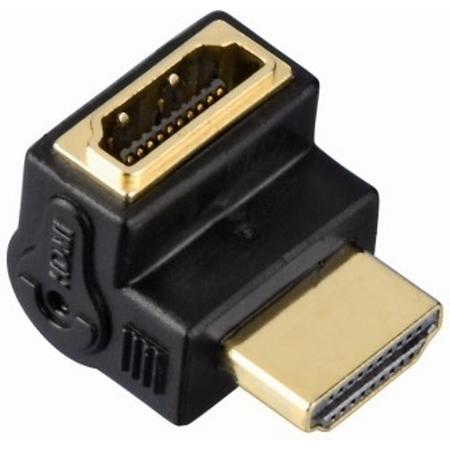 Hama Angled Adapter - HDMI, 90° HDMI HDMI Zwart kabeladapter/verloopstukje