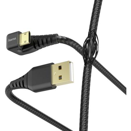 Hama Gamer USB-kabel 1,5 m 2.0 USB A Micro-USB A Zwart