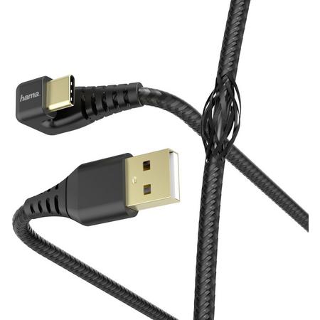 Hama Gamer USB-kabel 1,5 m 2.0 USB A USB C Zwart
