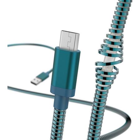 Hama Metal USB-kabel 1,5 m Blauw