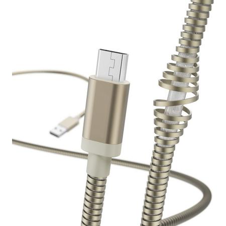 Hama Metal USB-kabel 1,5 m USB A Micro-USB A Goud