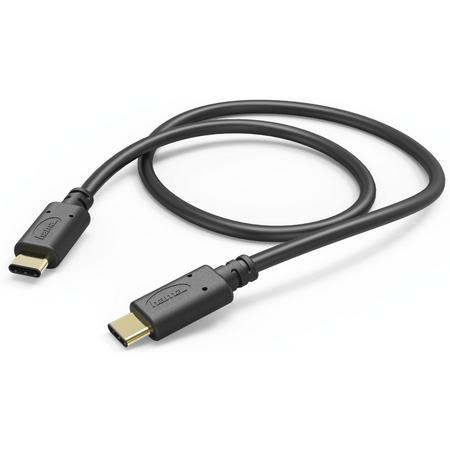 Hama Oplaad-/gegevenskabel, USB Type-C - USB Type-C, 1,0 m, zwart