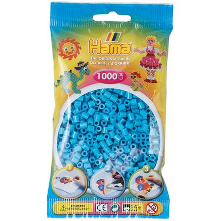 Hama Strijkkralen - 1000 stuks - Azuurblauw