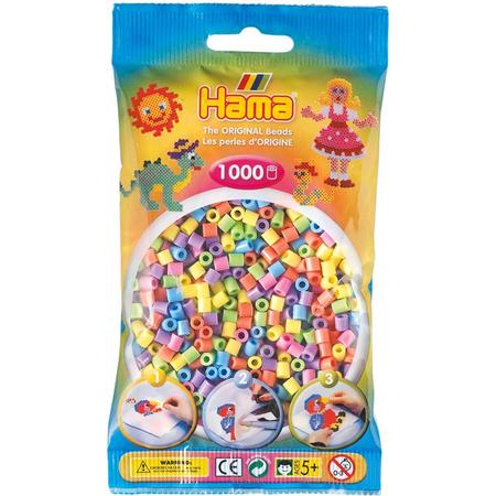 Hama Strijkkralen 0050 pastel gemengd 1000 stuks