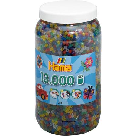 Hama Strijkkralen in Pot - Transparantmix (053), 13.000st.