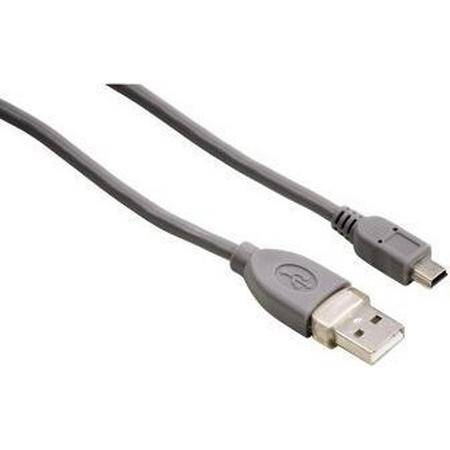 Hama USB 2.0 Extension Cable, A-plug - mini B-plug, 0.25 m USB-kabel 0,25 m Mini-USB B Grijs