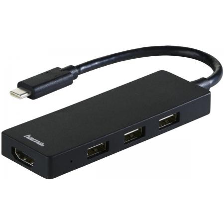 Hama USB-Type-C-hub 1:3, 3x USB-A 2.0, HDMI™