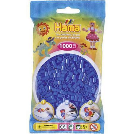Strijkkralen Hama 1000 Stuks Blauw Fluor