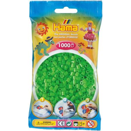 Strijkkralen Hama 1000 Stuks Groen Fluor