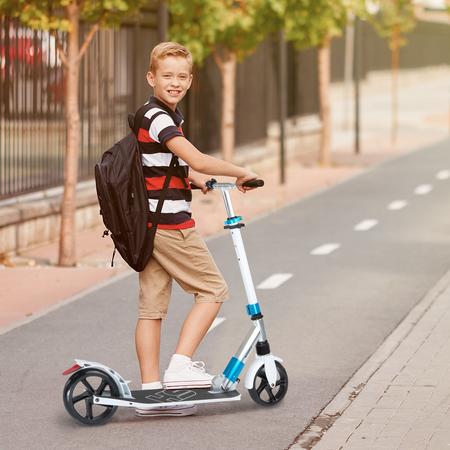 Hammer Street Scooter RX5 - Voor Kids - Inklapbaar - Wit/Blauw - met LED verlichting - 93 cm