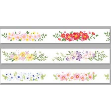 Hoogwaardige en mooie washi tape - 3 rollen - bloemen versiering