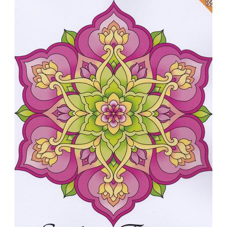 Spring Flower Mandalas Adult Coloring Book: White Background - Stefania Miro