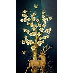 Happy Painter® 50x80cm Diamond Painting volwassenen - Hert en kleurrijke boom