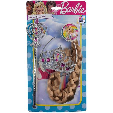 Barbie Prinsessen Set Kroon Staf Haarvlecht