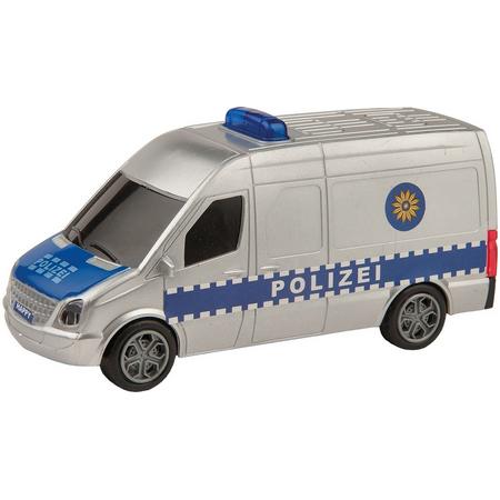 Happy People Politiebus Met Licht En Geluid 15 Cm Blauw