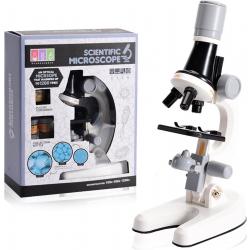 Happyment® Microscoop voor kinderen - Veel accessories - Tot X1200 - LED Verlichting - Kinder microscoop speelgoed - Junior - Wit