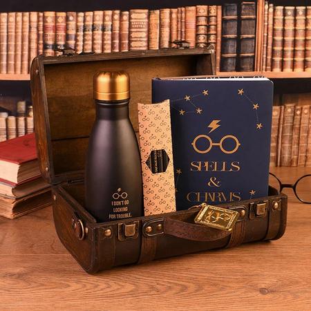 Harry Potter - Premium giftset - Koffertje - Drinkfles - Boekje - Potloden