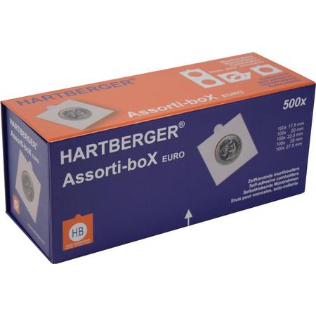Hartberger Assortie-boX Euro-maten met 500x zelfklevende munthouders