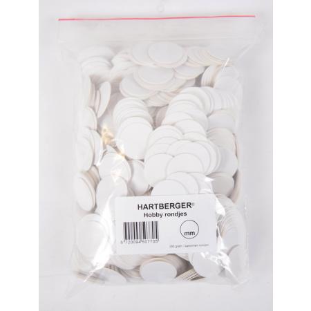 Hartberger Hobby rondjes – 250 gram - diameter: 25 mm - DIY hobby knutsel karton rondjes - ook geschikt als labels kraftpapier