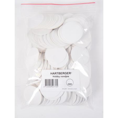 Hartberger Hobby rondjes – 250 gram - diameter: 39,5 mm - DIY hobby knutsel karton rondjes - ook geschikt als labels kraftpapier
